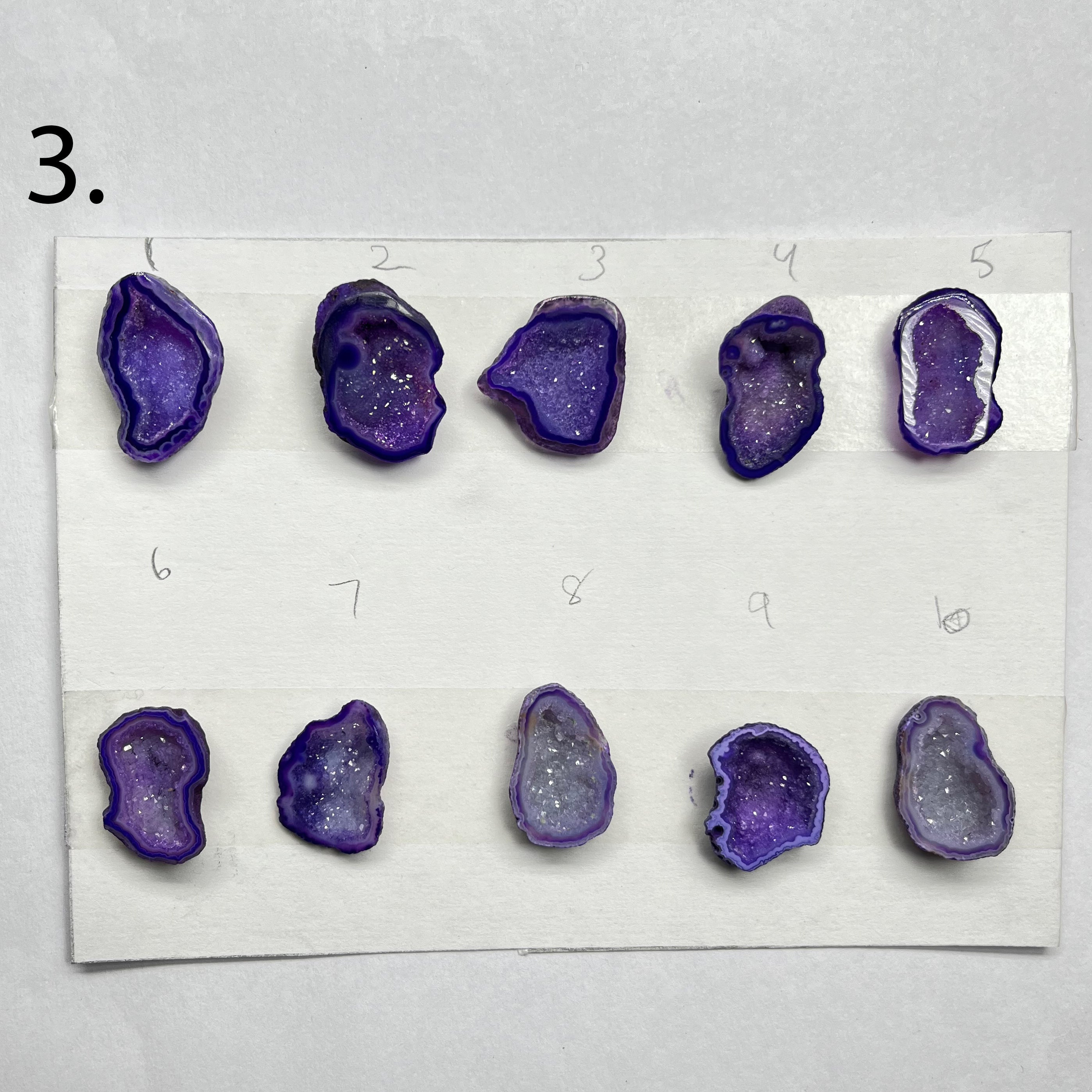 Geode Pendant stone by Selection 25 - 35 MM Purple My Store