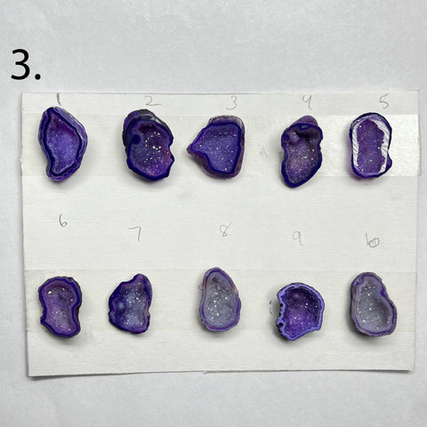 Geode Pendant stone by Selection 25 - 35 MM Purple My Store