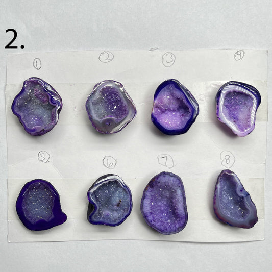 Geode Pendant stone by Selection 25 - 35 MM Purple My Store
