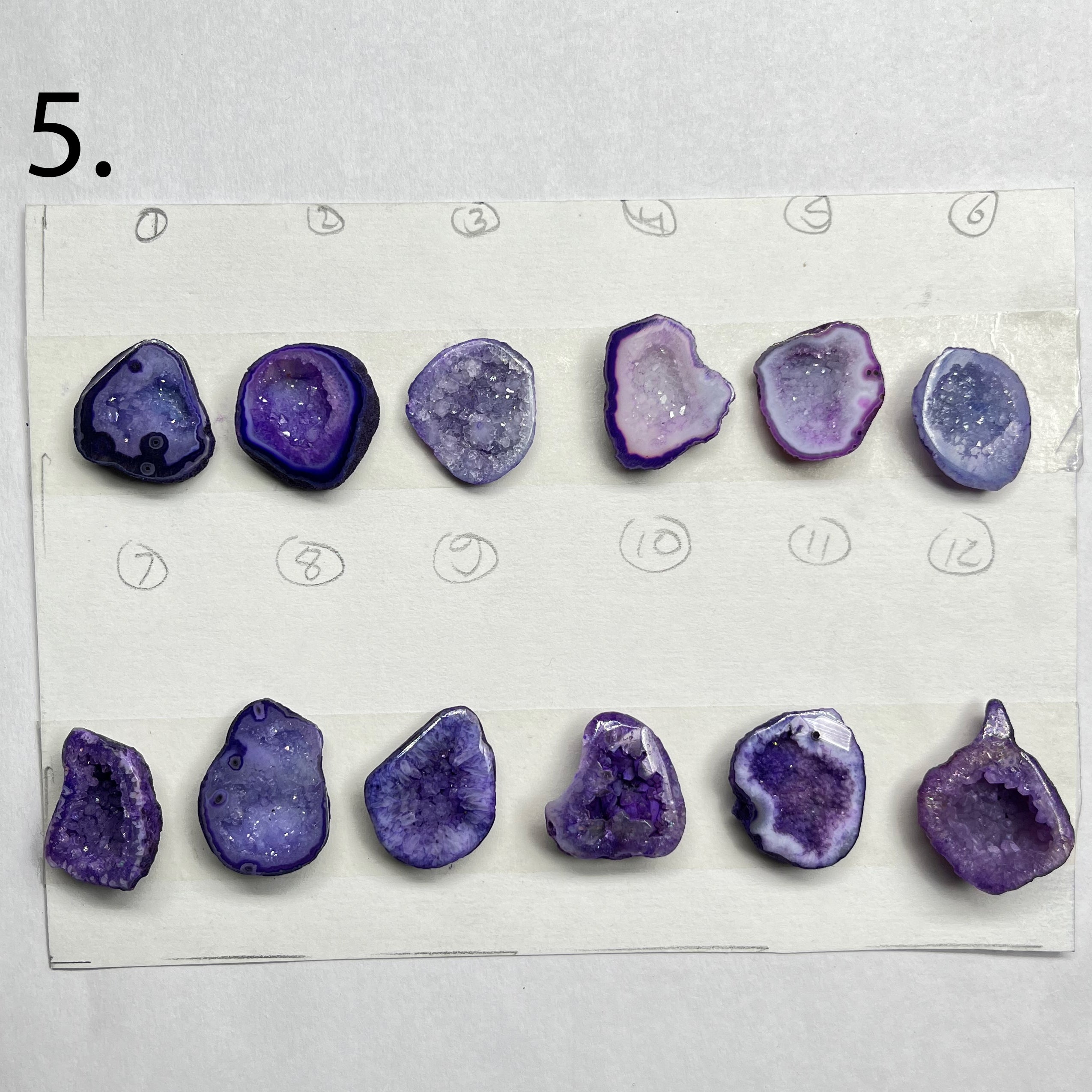 Geode Pendant stone by Selection 20-30 MM Purple My Store