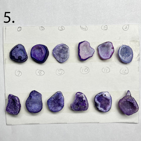 Geode Pendant stone by Selection 20-30 MM Purple My Store