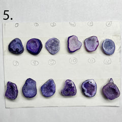 Geode Pendant stone by Selection 20-30 MM Purple My Store