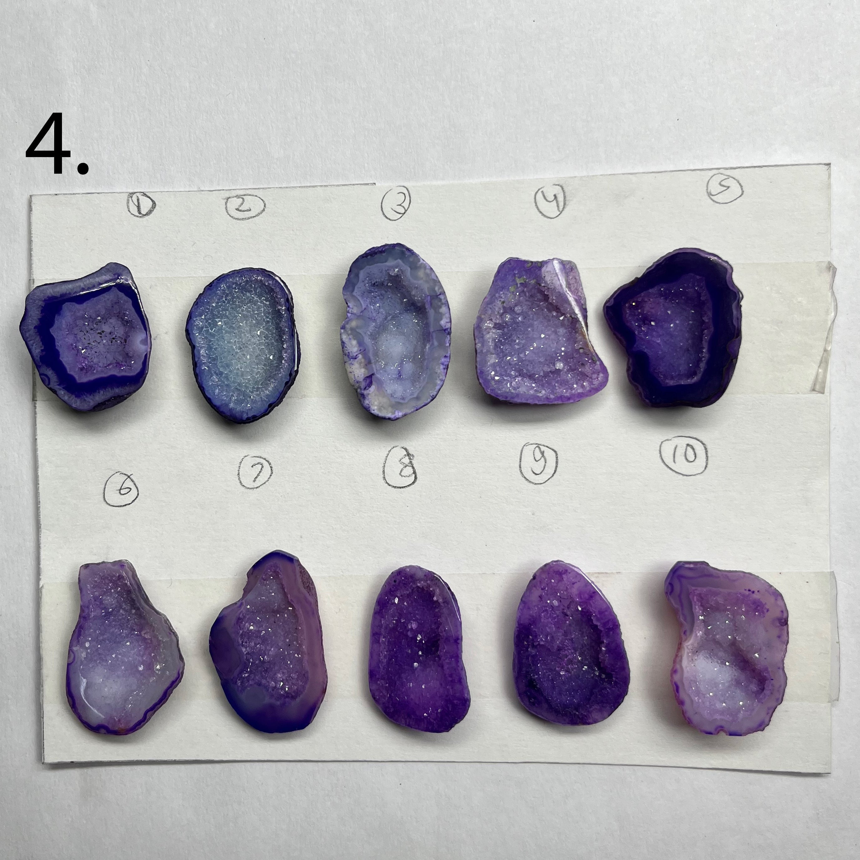 Geode Pendant stone by Selection 25 - 35 MM Purple My Store