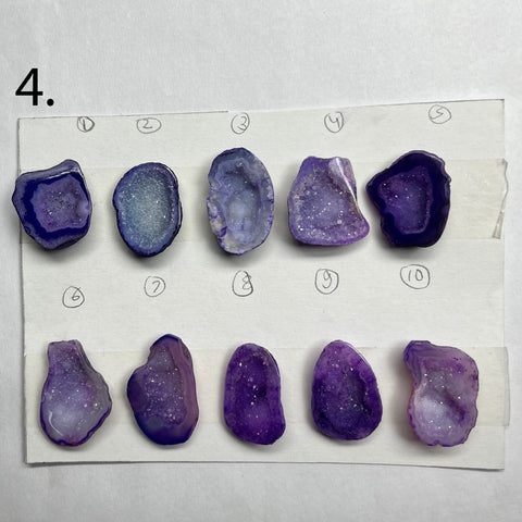 Geode Pendant stone by Selection 25 - 35 MM Purple My Store