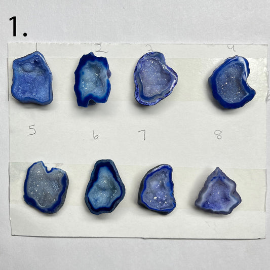Geode Pendant stone by Selection 25 - 35 MM Blue My Store