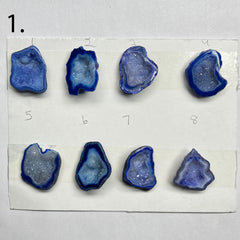 Geode Pendant stone by Selection 25 - 35 MM Blue My Store