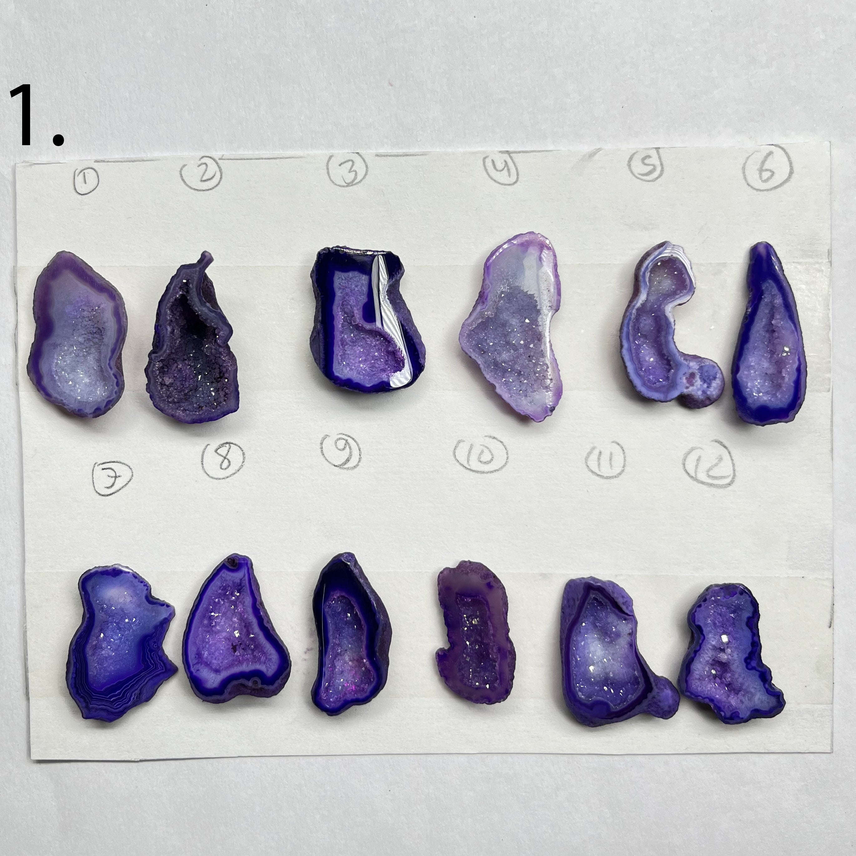 Geode Pendant stone by Selection 25 - 35 MM Purple My Store