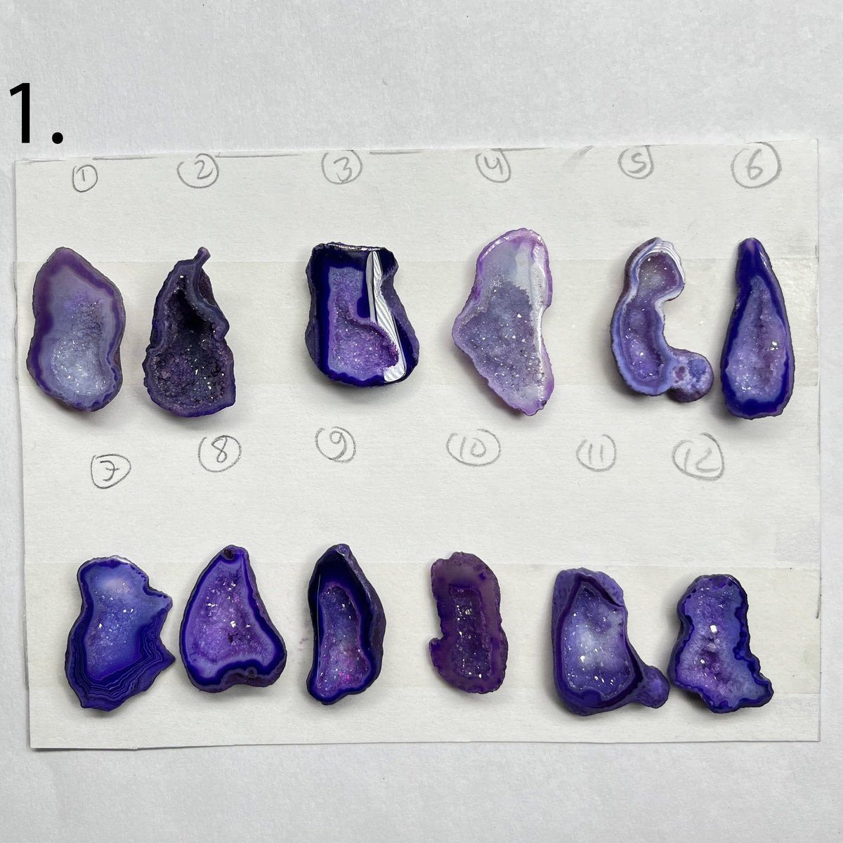 Geode Pendant stone by Selection 25 - 35 MM Purple My Store