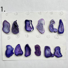 Geode Pendant stone by Selection 25 - 35 MM Purple My Store