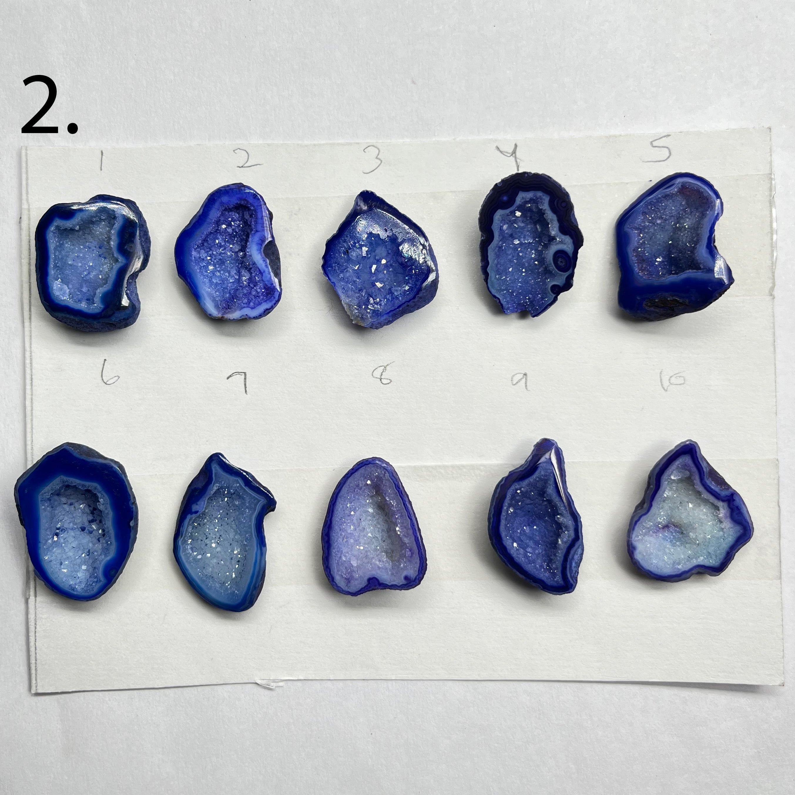 Geode Pendant stone by Selection 25 - 35 MM Blue My Store