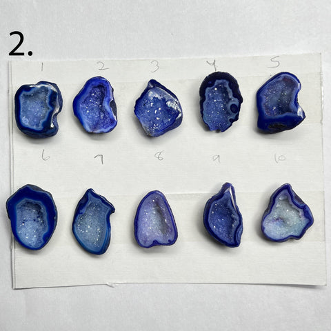 Geode Pendant stone by Selection 25 - 35 MM Blue My Store