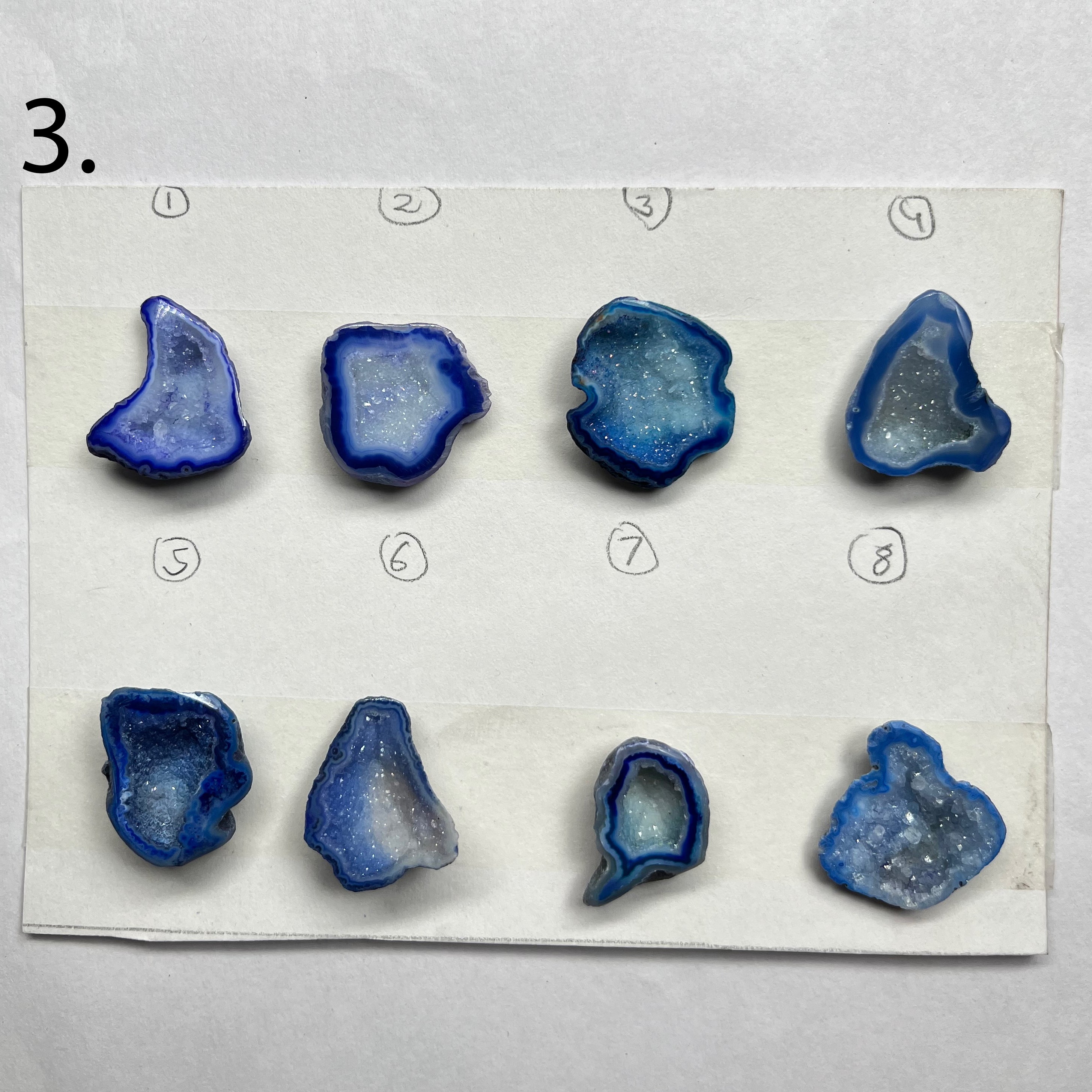 Geode Pendant stone by Selection 25 - 35 MM Blue My Store