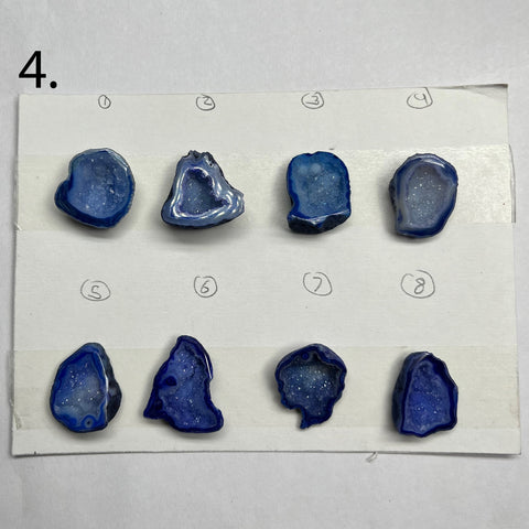 Geode Pendant stone by Selection 25 - 35 MM Blue My Store