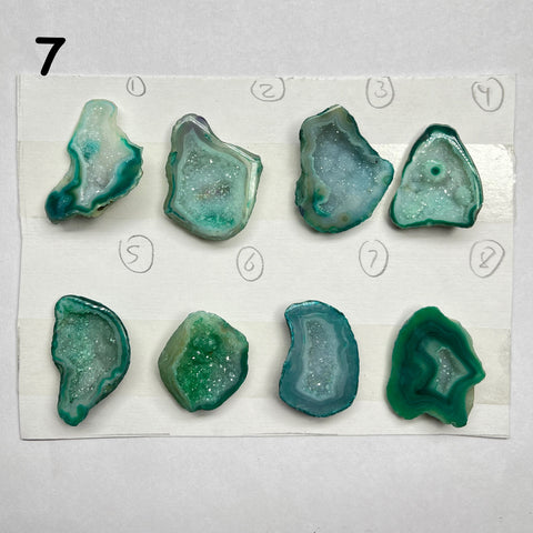 Geode Pendant stone by Selection 30 - 40 mm green My Store