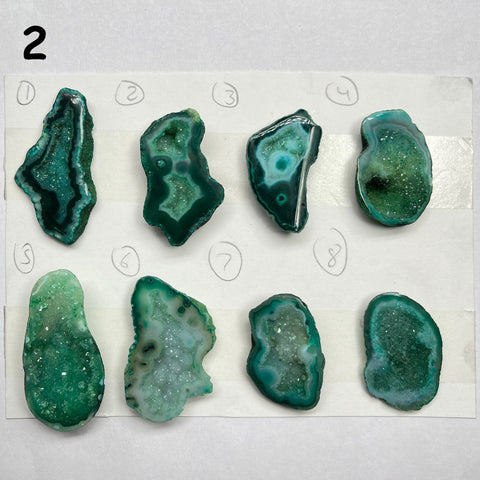 Geode Pendant stone by Selection 40 - 50 mm GREEN My Store