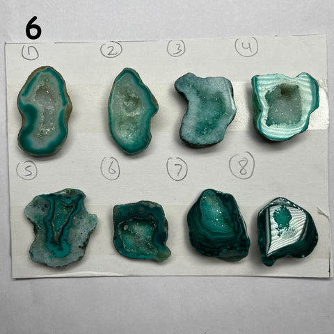 Geode Pendant stone by Selection 30 - 40 mm green My Store