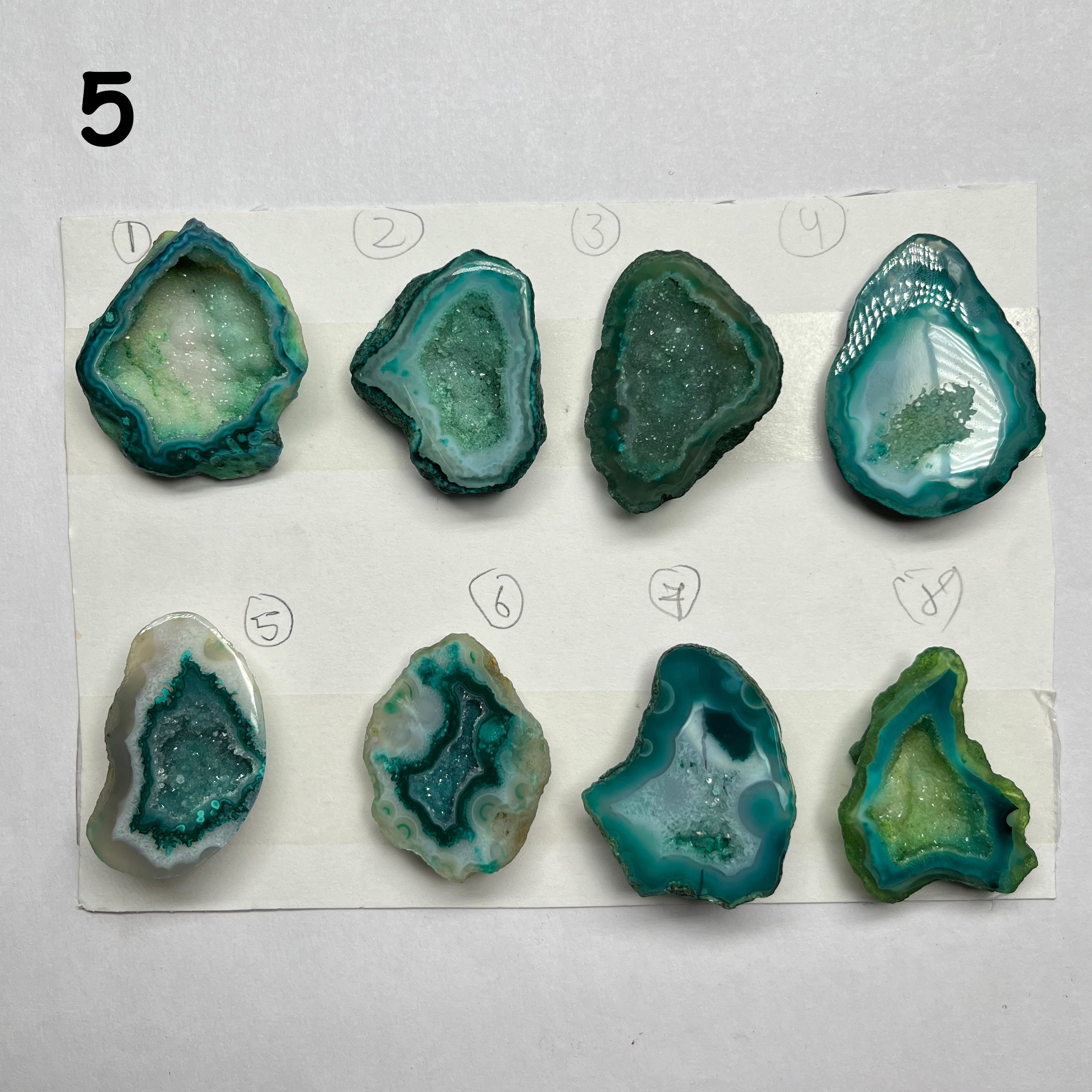 Geode Pendant stone by Selection 30 - 40 mm green My Store