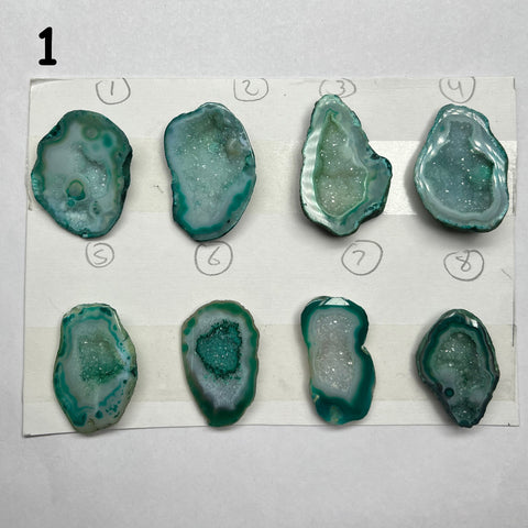 Geode Pendant stone by Selection 40 - 50 mm GREEN My Store