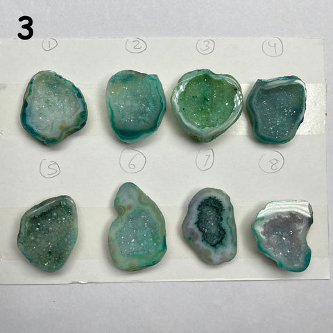 Geode Pendant stone by Selection 30 - 40 mm green My Store