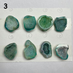 Geode Pendant stone by Selection 30 - 40 mm green My Store