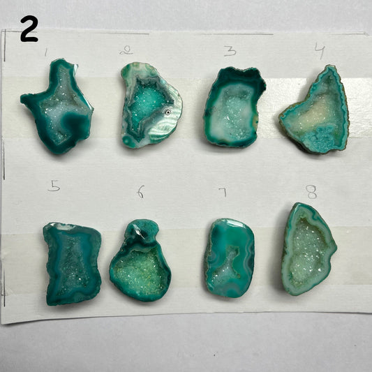 Geode Pendant stone by Selection 30 - 40 mm green My Store