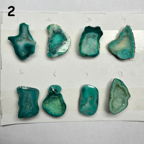 Geode Pendant stone by Selection 30 - 40 mm green My Store