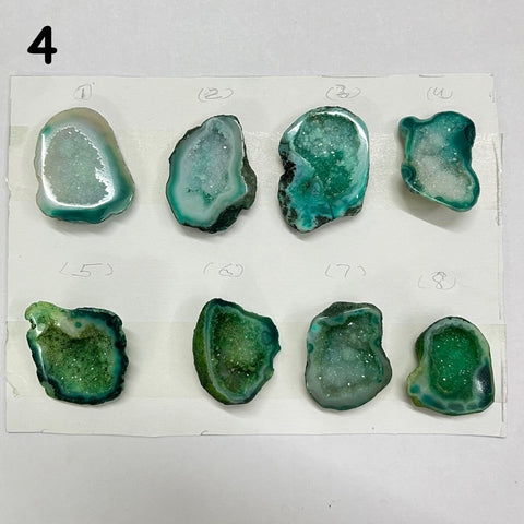 Geode Pendant stone by Selection 30 - 40 mm green My Store