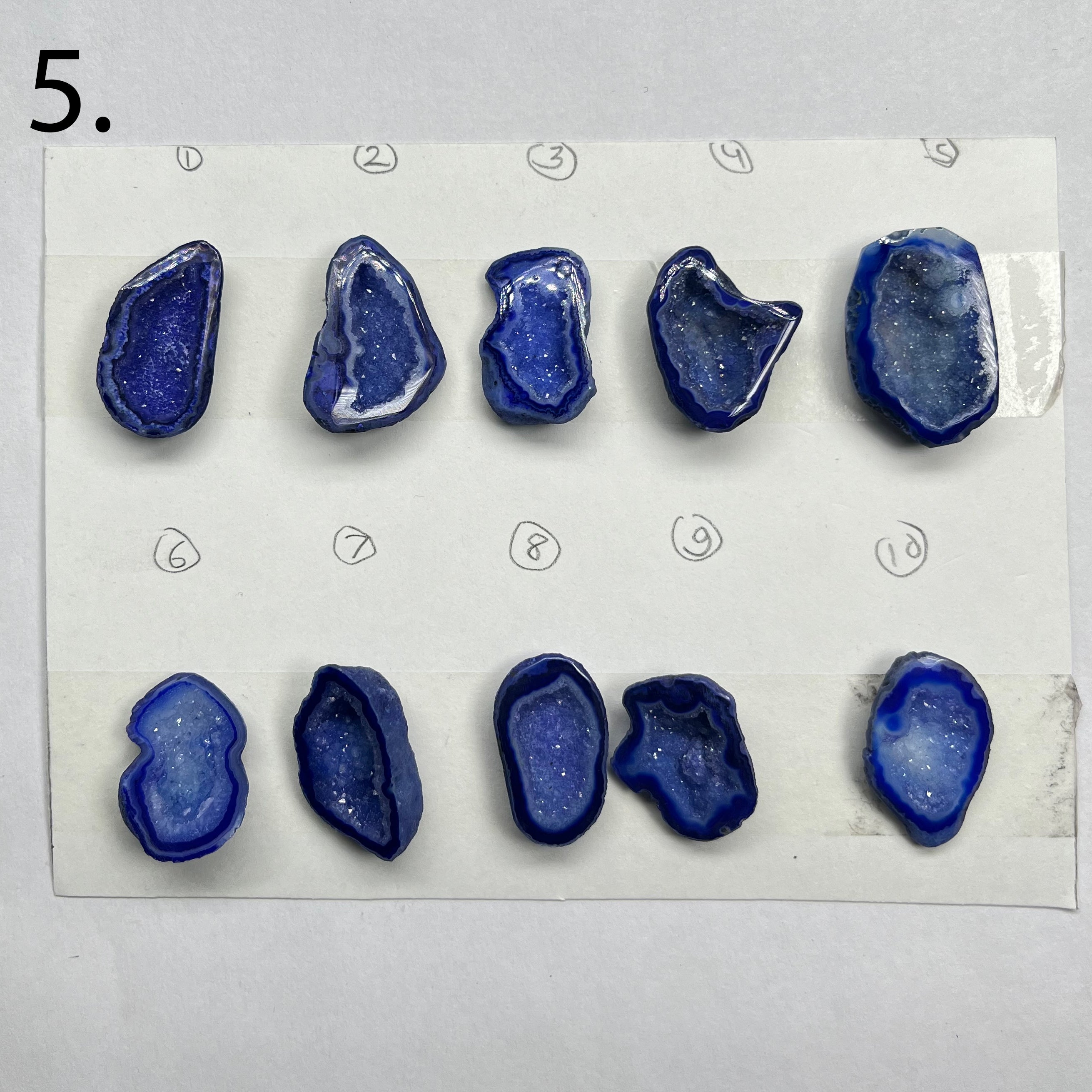 Geode Pendant stone by Selection 25 - 35 MM Blue My Store