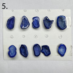 Geode Pendant stone by Selection 25 - 35 MM Blue My Store