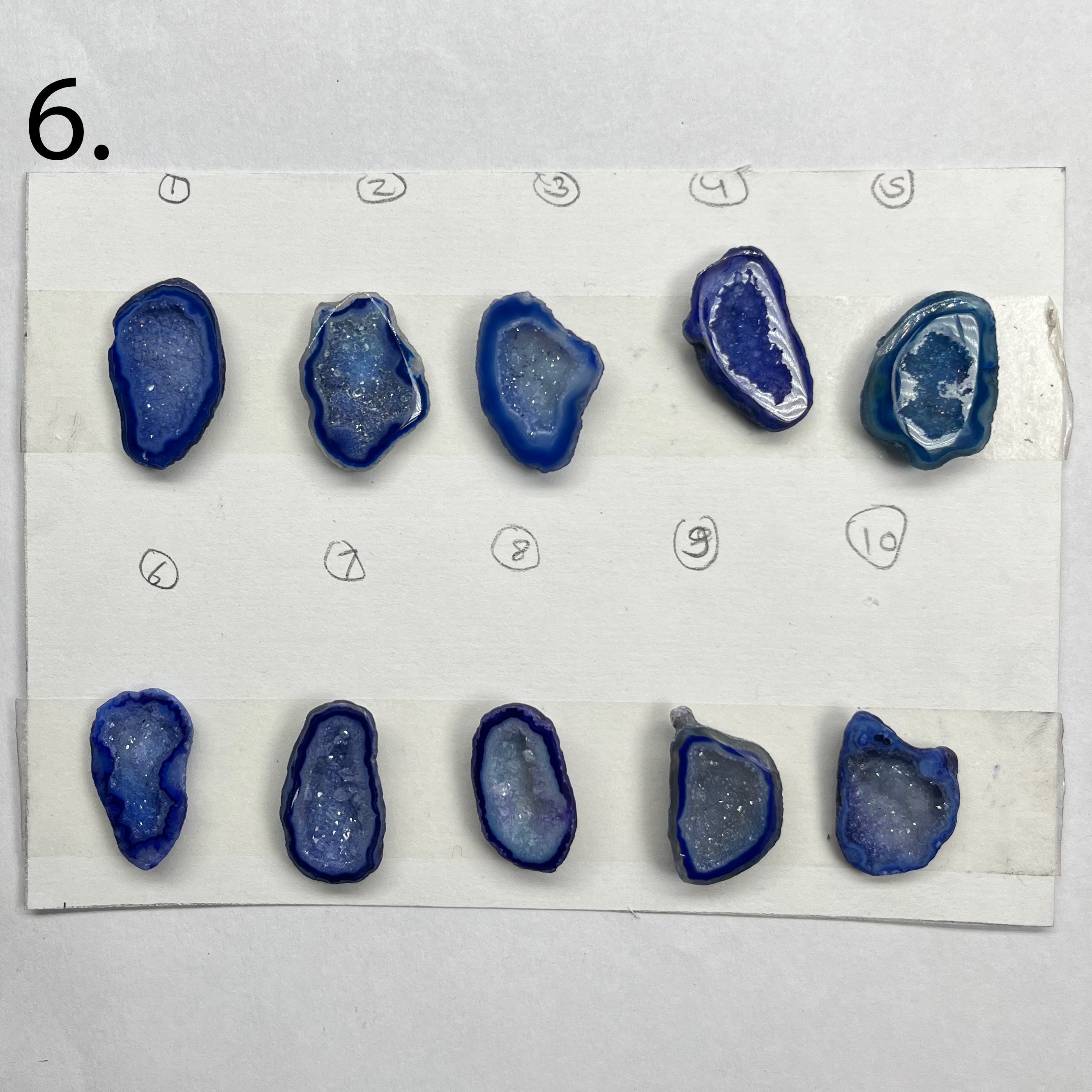 Geode Pendant stone by Selection 25 - 35 MM Blue My Store