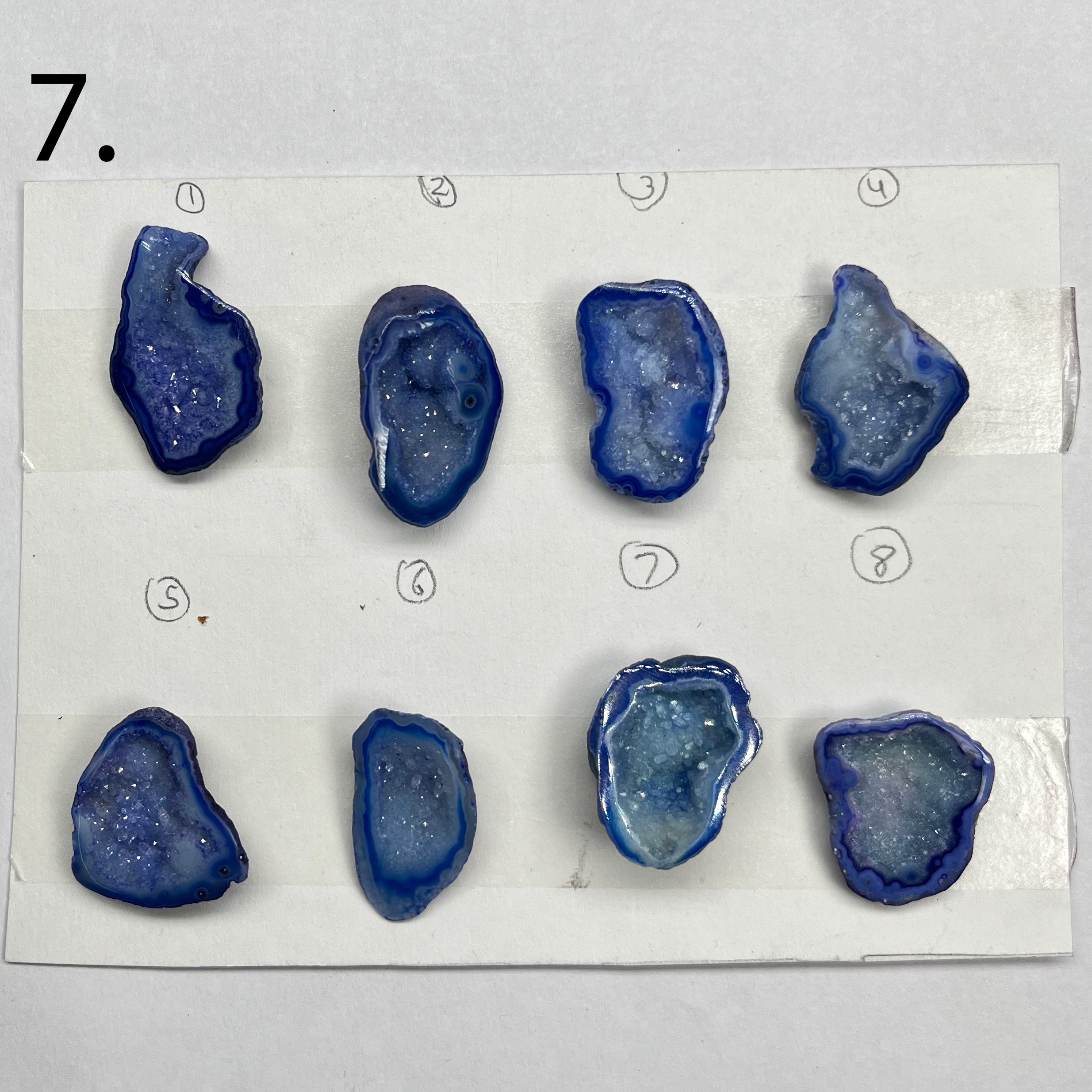 Geode Pendant stone by Selection 25 - 35 MM Blue My Store