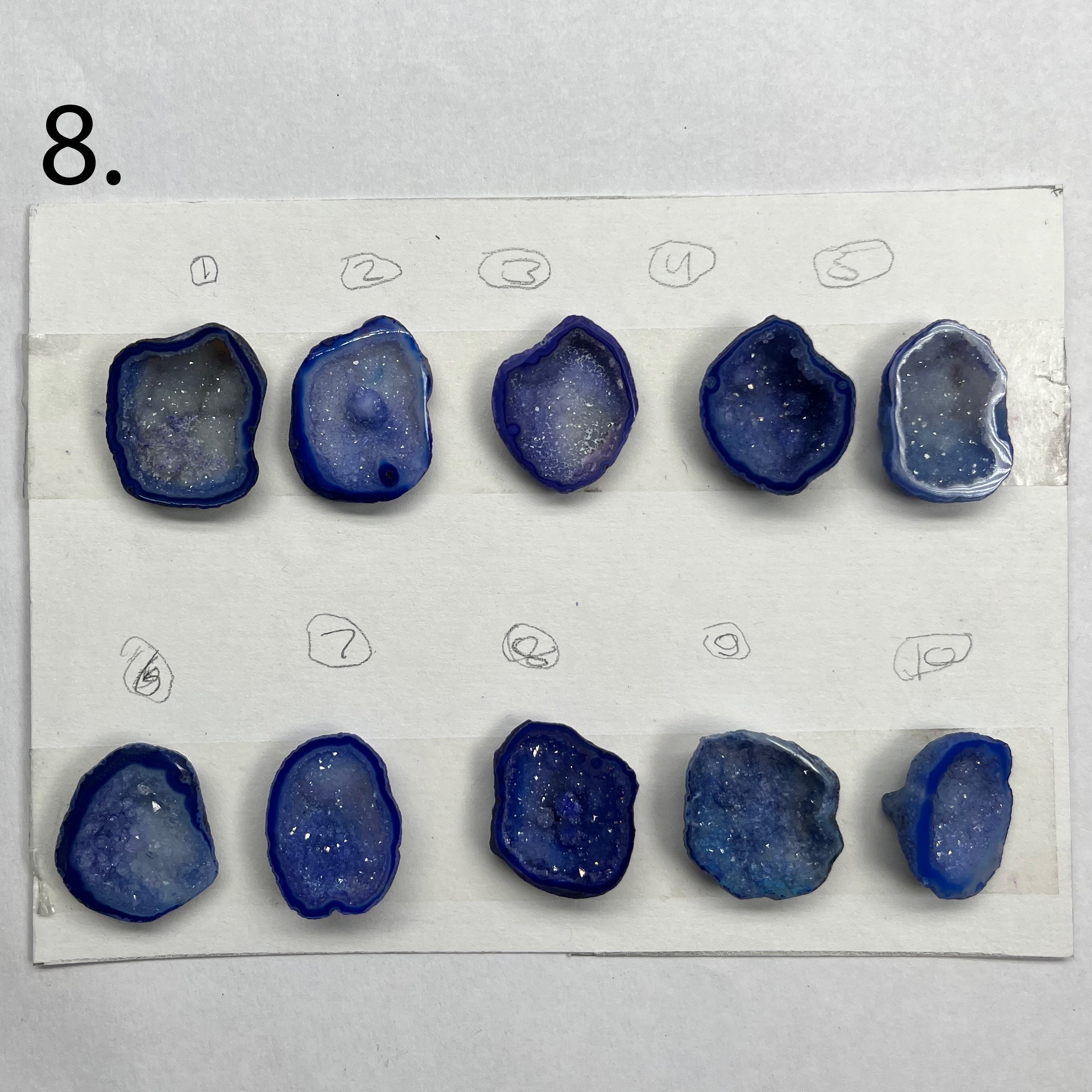 Geode Pendant stone by Selection 25 - 35 MM Blue My Store