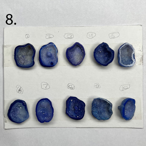 Geode Pendant stone by Selection 25 - 35 MM Blue My Store