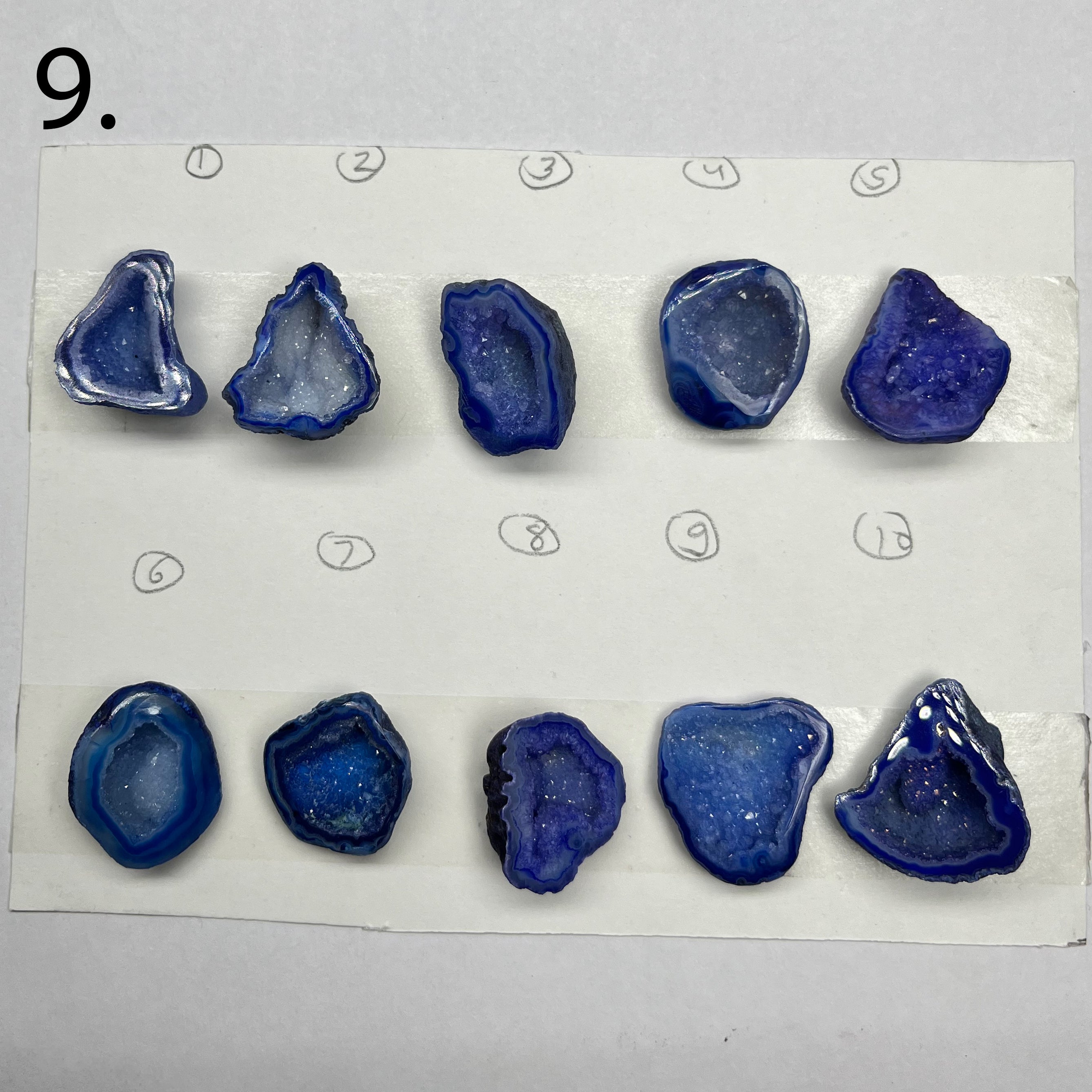 Geode Pendant stone by Selection 25 - 35 MM Blue My Store