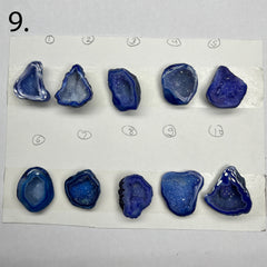 Geode Pendant stone by Selection 25 - 35 MM Blue My Store