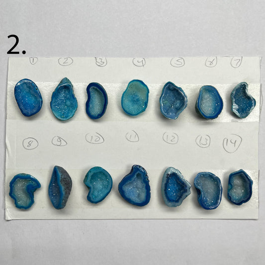 Geode Pendant stone by Selection 15 - 25 MM Aqua My Store