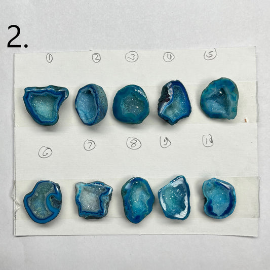 Geode Pendant stone by Selection 20-30 MM Aqua My Store