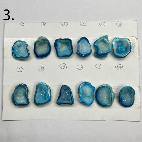 Geode Pendant stone by Selection 15 - 25 MM Aqua My Store