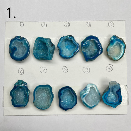 Geode Pendant stone by Selection 30- 35MM Aqua My Store