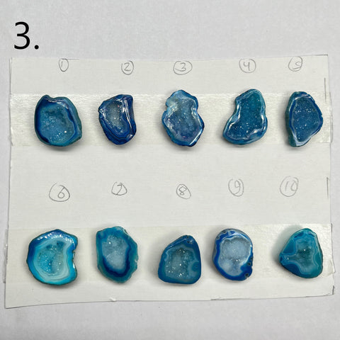Geode Pendant stone by Selection 20-30 MM Aqua My Store