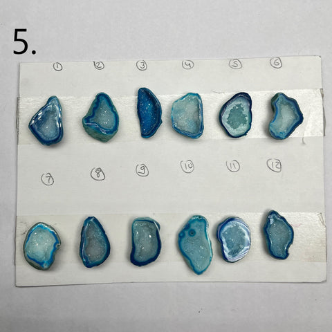 Geode Pendant stone by Selection 20-30 MM Aqua My Store