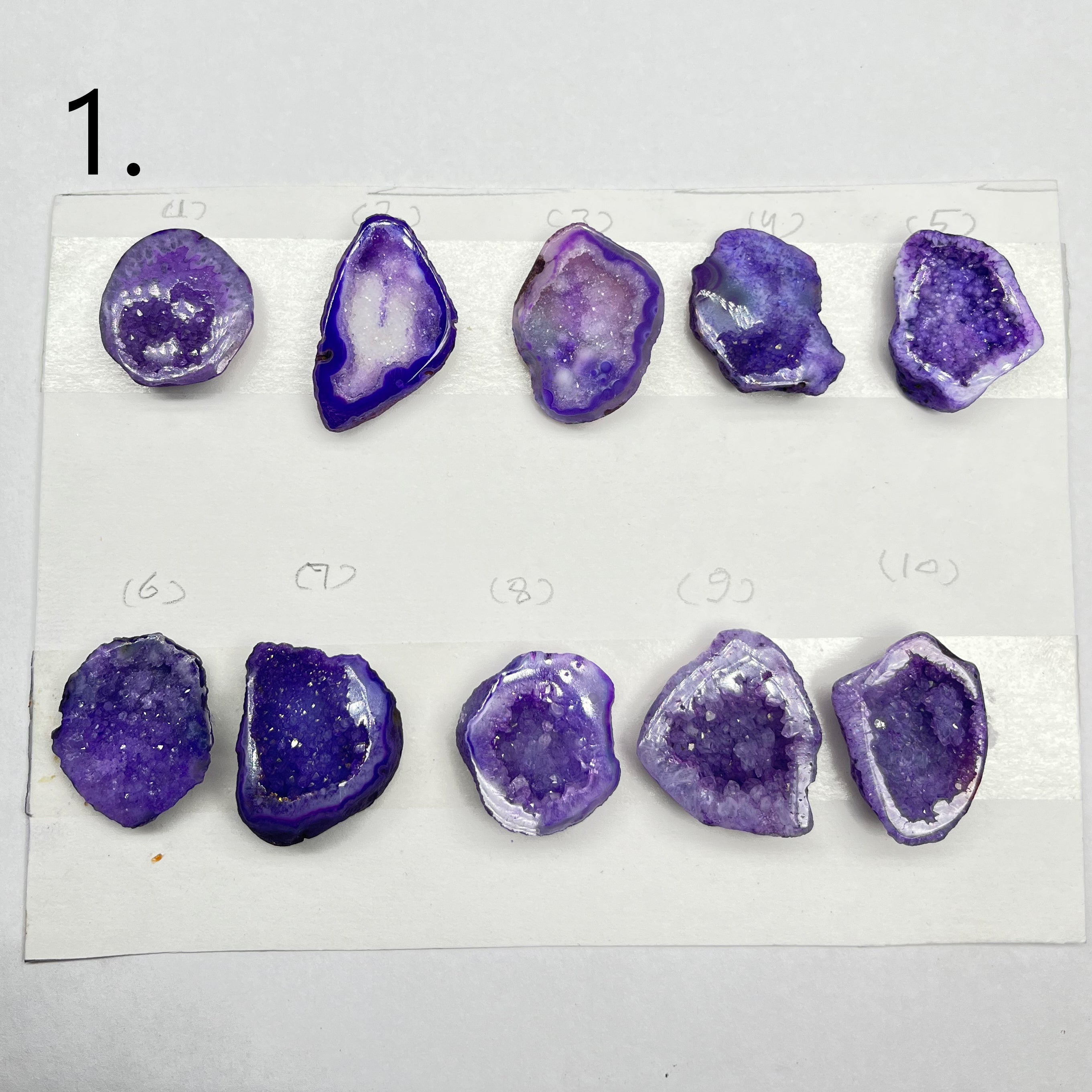 Geode Pendant stone by Selection 25 - 35 MM Purple My Store