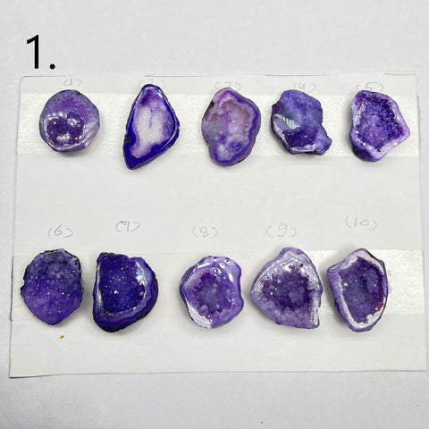 Geode Pendant stone by Selection 25 - 35 MM Purple My Store