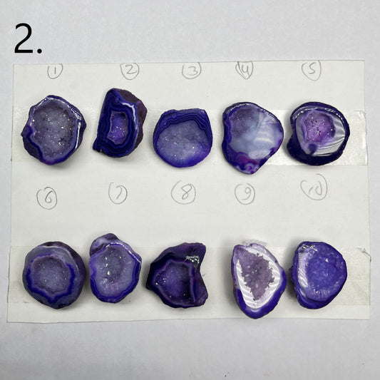 Geode Pendant stone by Selection 25 - 35 MM Purple My Store