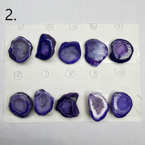 Geode Pendant stone by Selection 25 - 35 MM Purple My Store