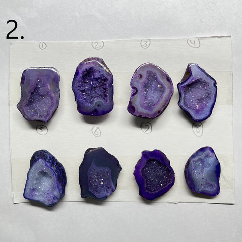 Geode Pendant stone by Selection 30 - 35 MM Purple My Store