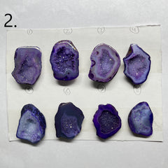 Geode Pendant stone by Selection 30 - 35 MM Purple My Store