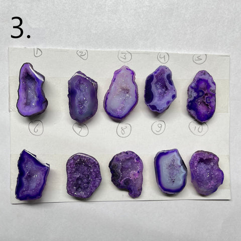Geode Pendant stone by Selection 25 - 35 MM Purple My Store