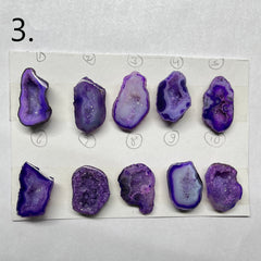 Geode Pendant stone by Selection 25 - 35 MM Purple My Store