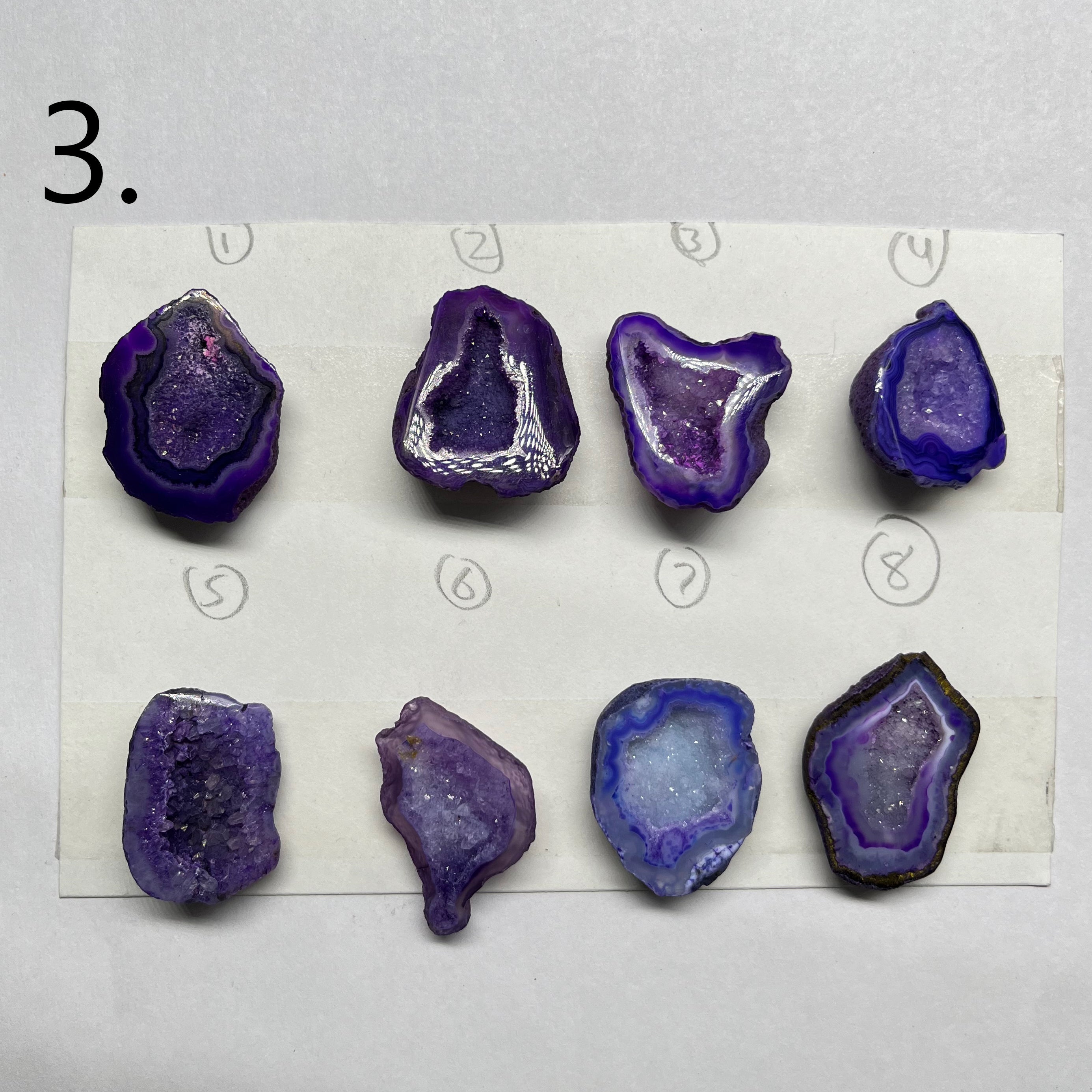 Geode Pendant stone by Selection 30 - 35 MM Purple My Store